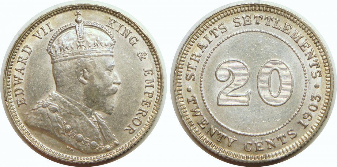 1903, Silver 20c. AU (1 of 1)