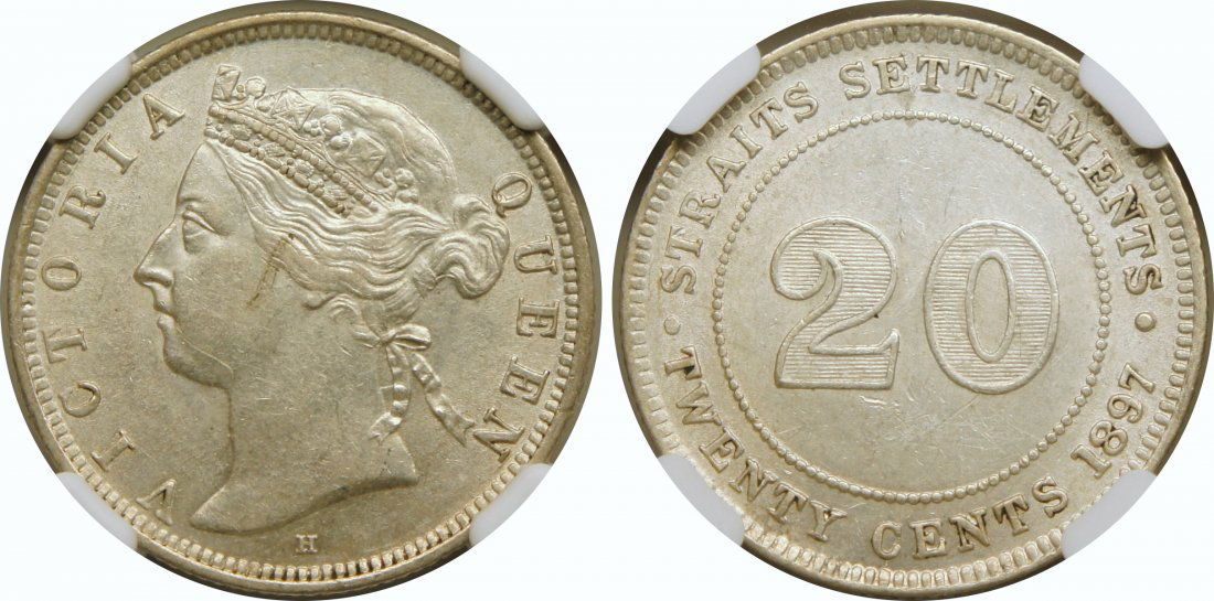 1897, Silver 20c. NGC AU 58 (1 of 1)