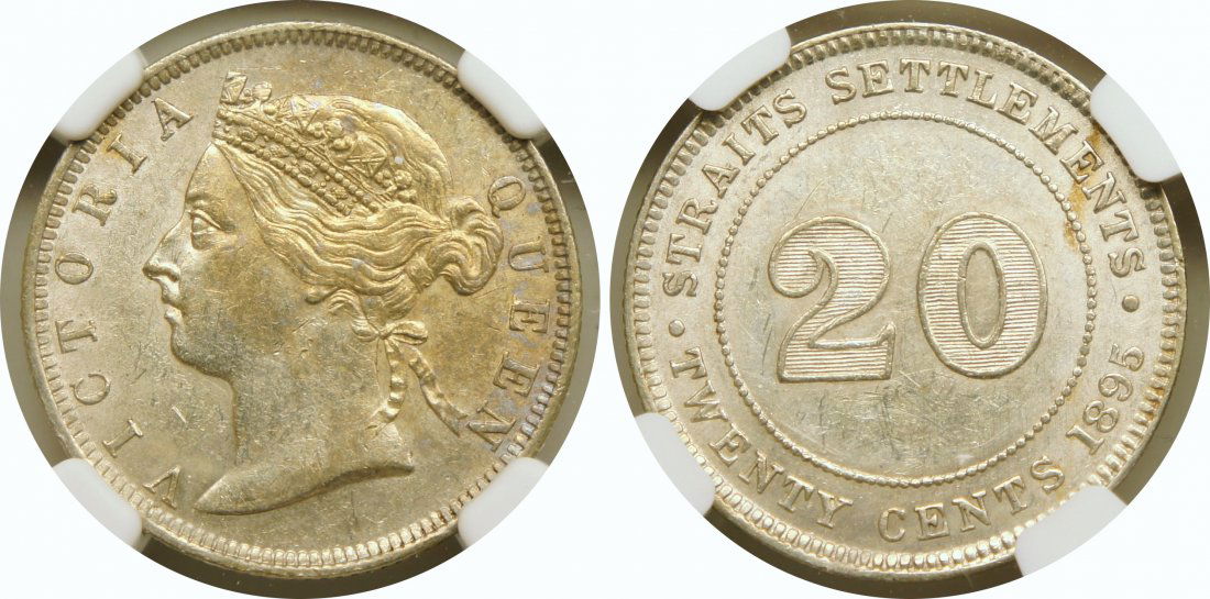 1895, Silver 20c. NGC AU 58 (1 of 1)