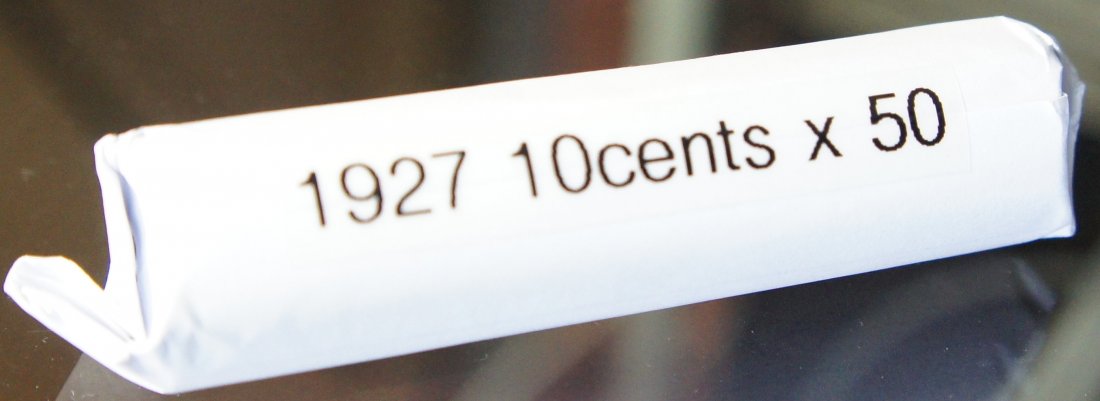 1927, Silver 10c, 50pcs/roll. UNC/BU (1 of 1)