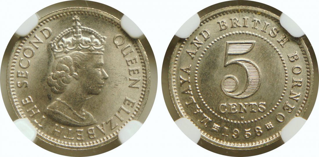 Malaya & British Borneo, 1958H, C-N Specimen 5c. NGC SP (1 of 1)
