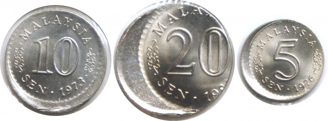 Malaysia, C-N,mint error, 3pcs. UNC (1 of 1)