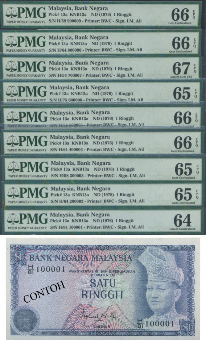 My, 3rd series, RM 1, Radar serial nos Set 9pcs (1 of 1)