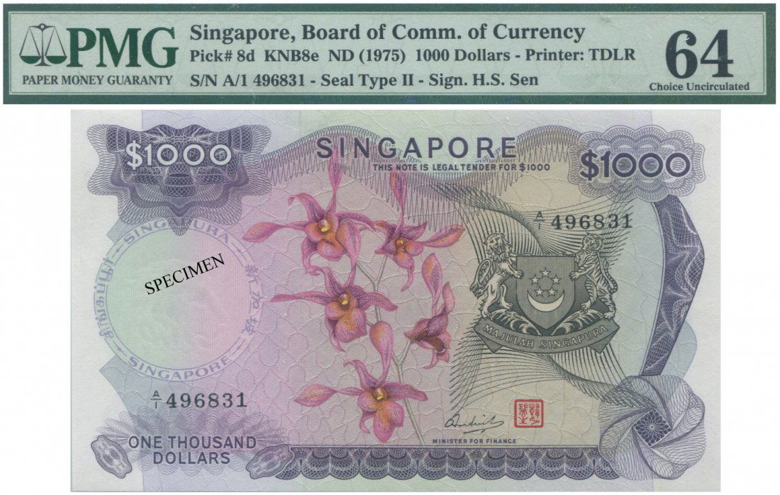 Orchids, $1000, PMG UNC 64 (1 of 1)