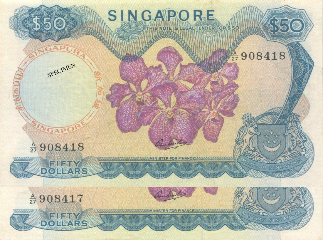 Orchids, $50, A/27 908417-18, HSS, w/o seal AU (1 of 1)