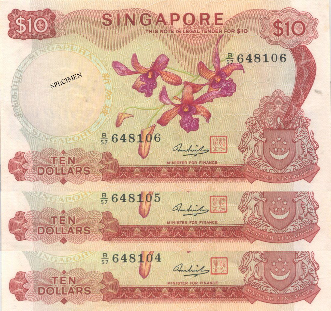 Orchids, $10, B/57 648104-06, HSS with seal. UNC (1 of 1)