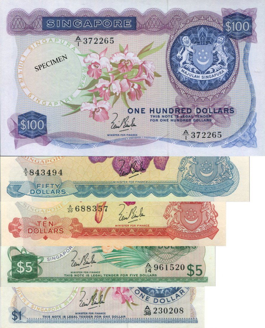 Orchid, $1, $5; $10; $50; $100 5pcs. UNC (1 of 1)