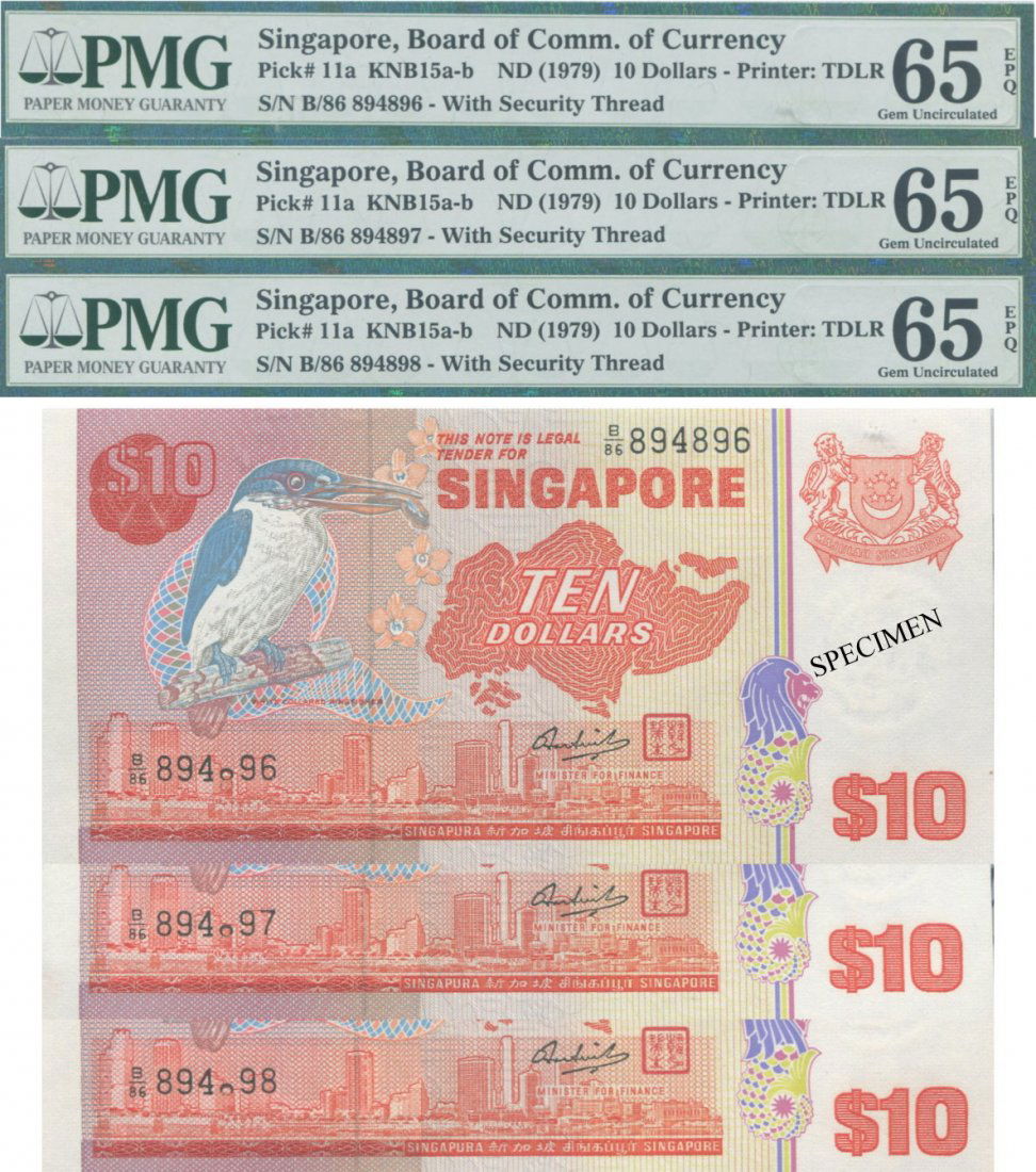 SG, Bird, $10,3pcs, error, HSS red seal (1 of 1)