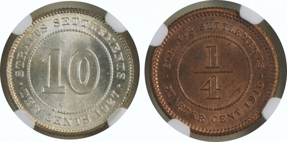Straits Settlements,  2pcs (1 of 1)