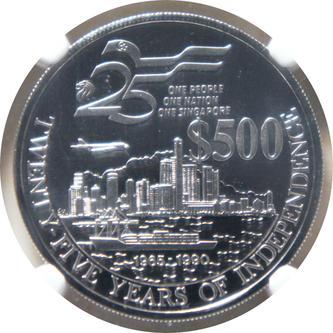 SG, 1990, $500, Platinum Proof. NGC PF 69 Ultra Cameo (1 of 1)