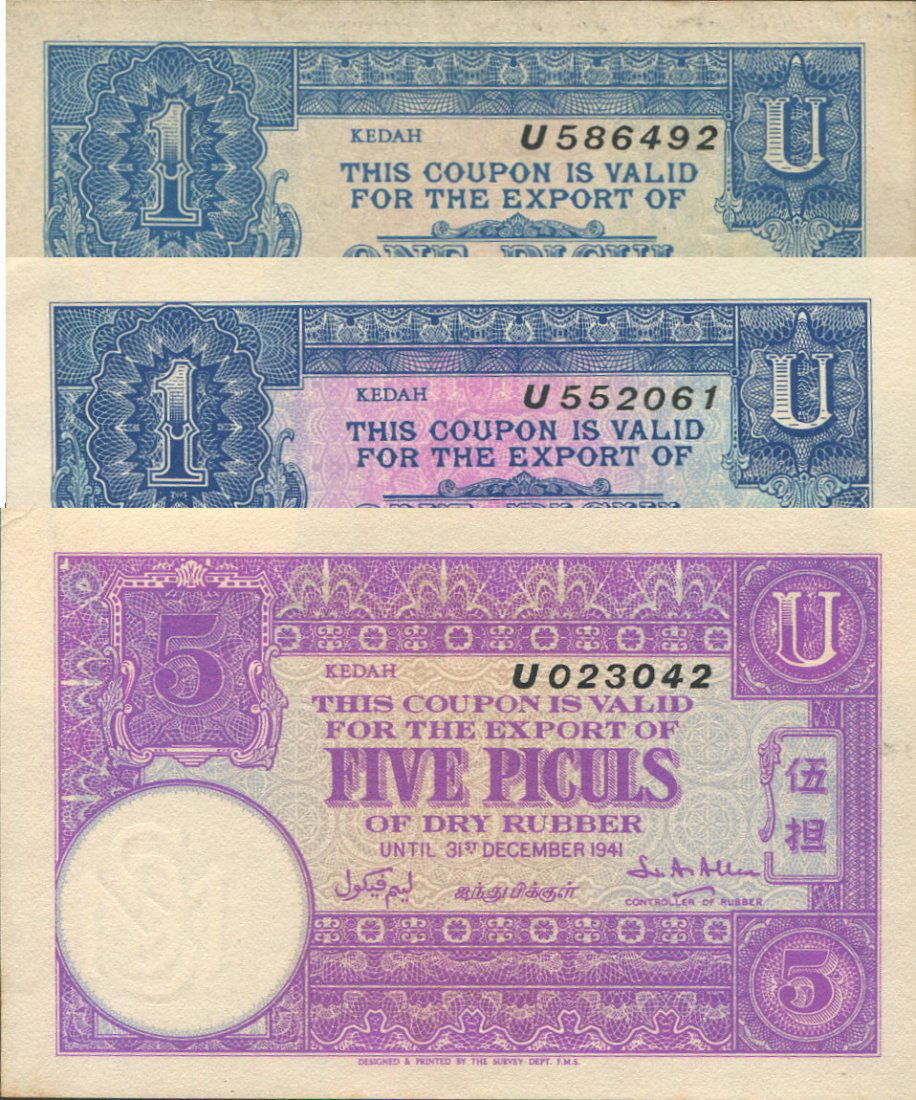 Kedah, Rubber Export Coupon (1 of 1)