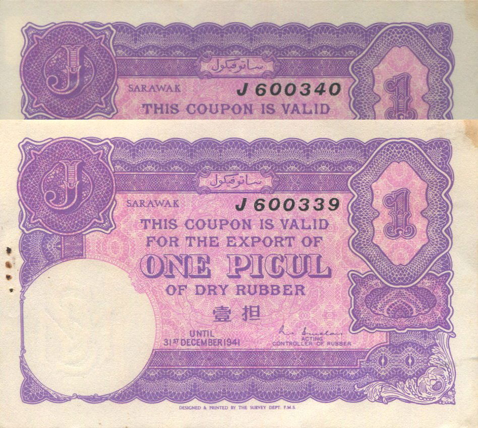 Sarawak, Rubber Export Coupons (1 of 1)