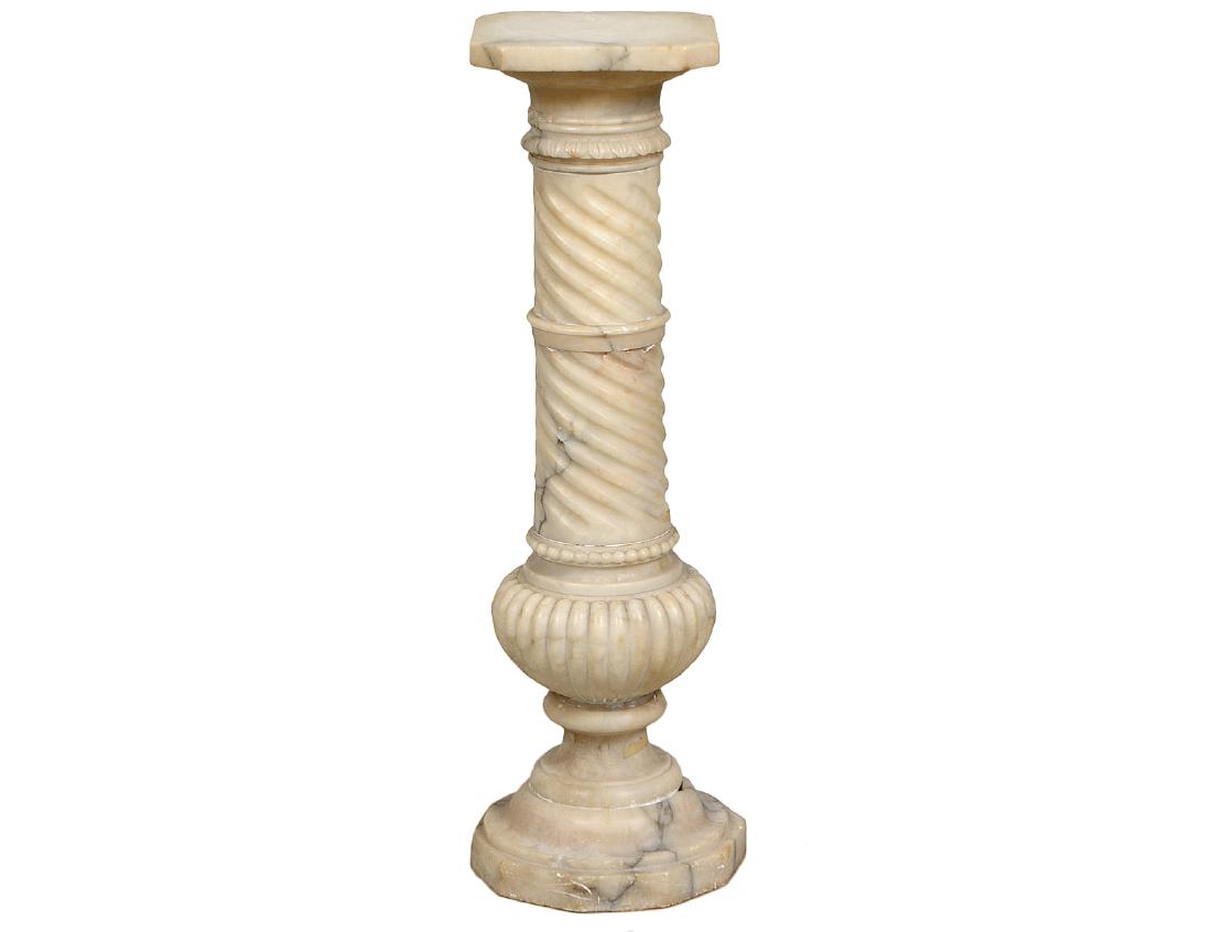 ITALIAN MARBLE COLUMNAR PEDESTAL (1 of 9)