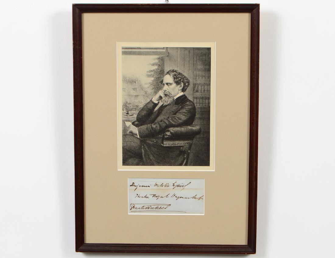 CHARLES DICKENS (1812-1870) CUTOUT AUTOGRAPH (1 of 3)