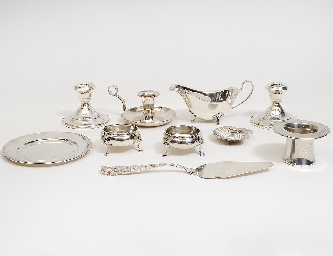 GROUP OF NINE MISCELLANEOUS STERLING SILVER ITEMS (1 of 4)