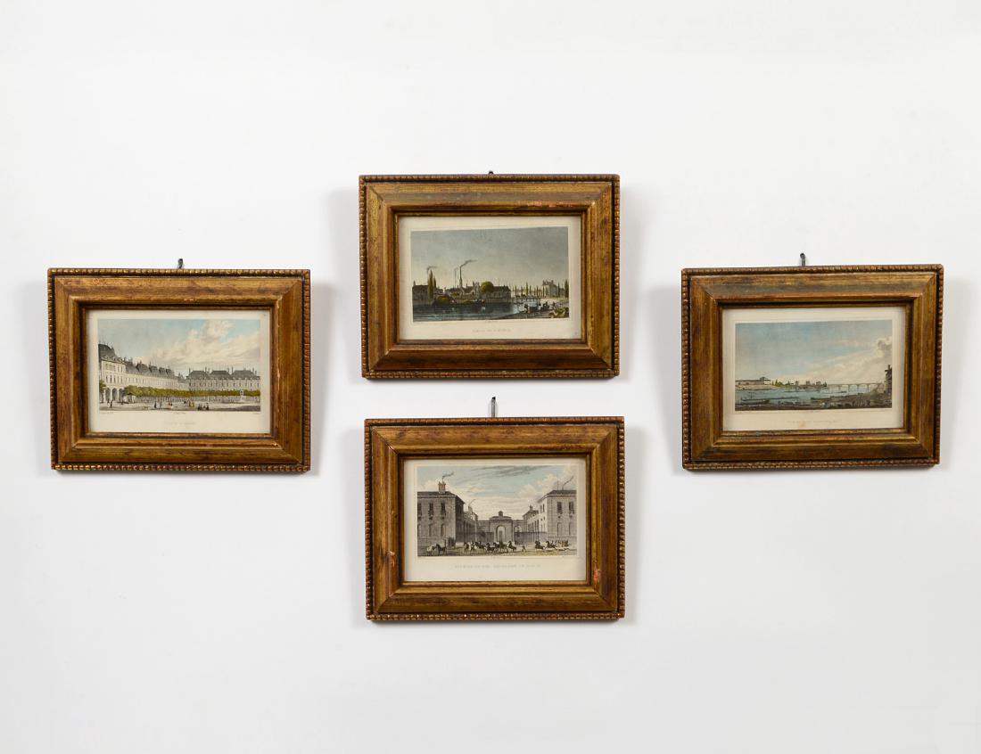 GROUP OF FOUR HAND COLORED TOPOGRAPHICAL ENGRAVINGS (1 of 5)