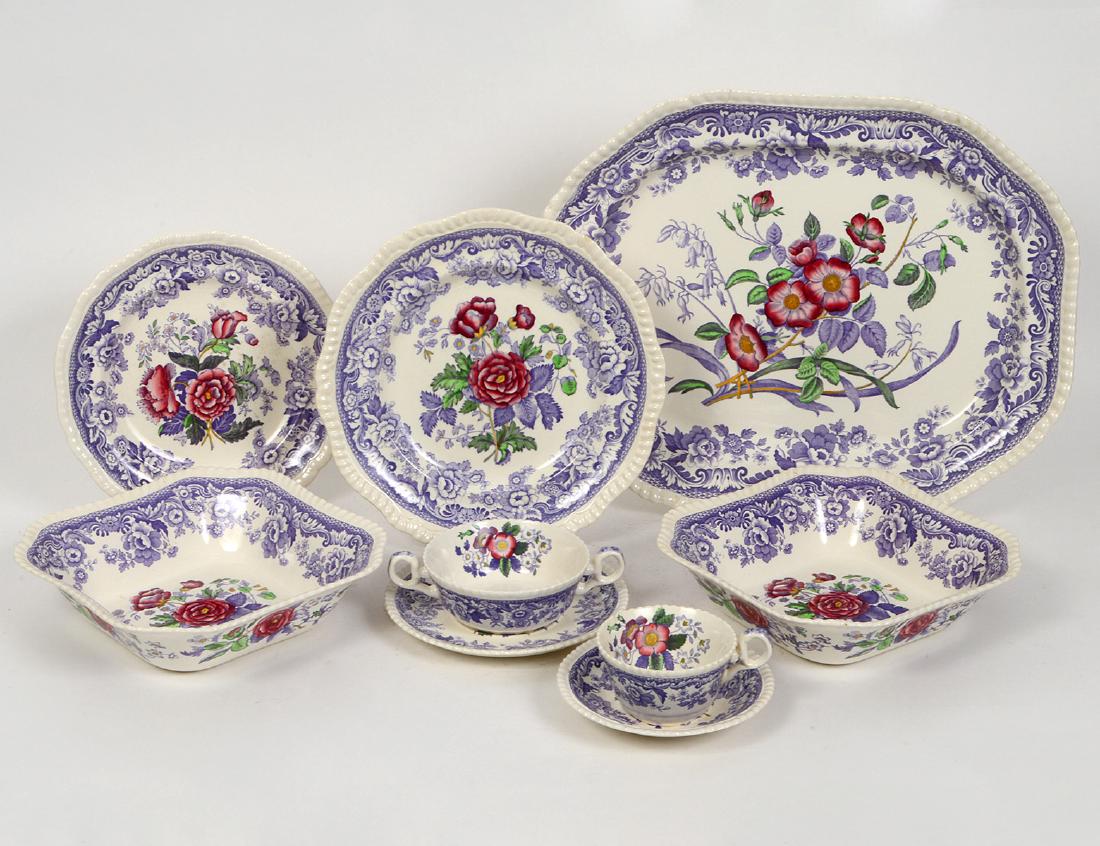 EARTHENWARE FIFTY-TWO PIECE PART DINNER SERVICE (1 of 4)