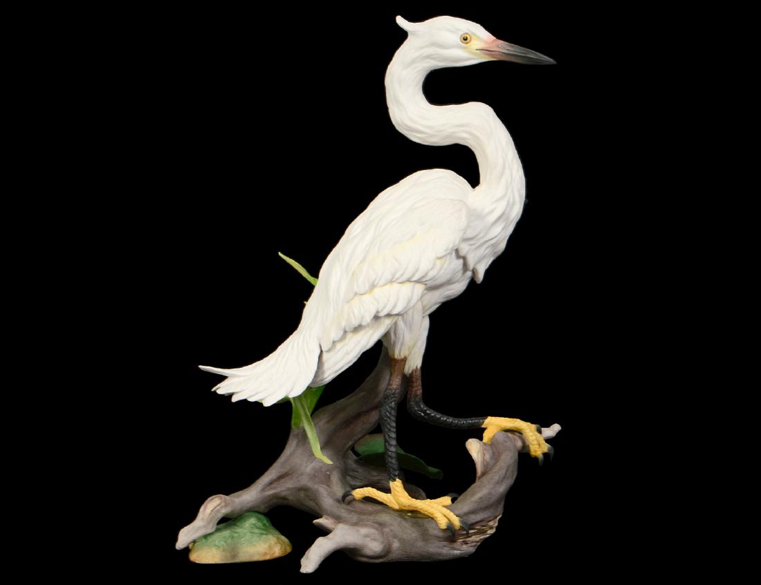 BOEHM PAINTED PORCELAIN “SNOWY EGRET” (1 of 7)