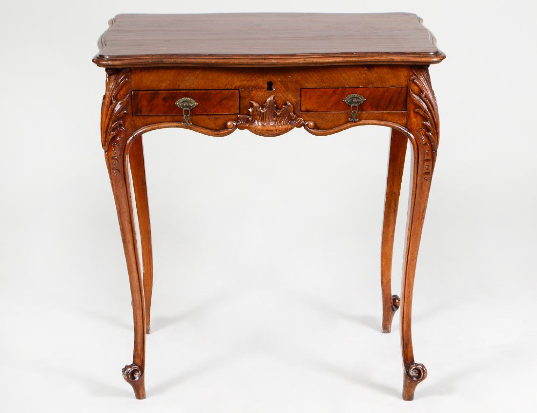 ROCOCO STYLE CARVED MAHOGANY DRESSING TABLE (1 of 5)