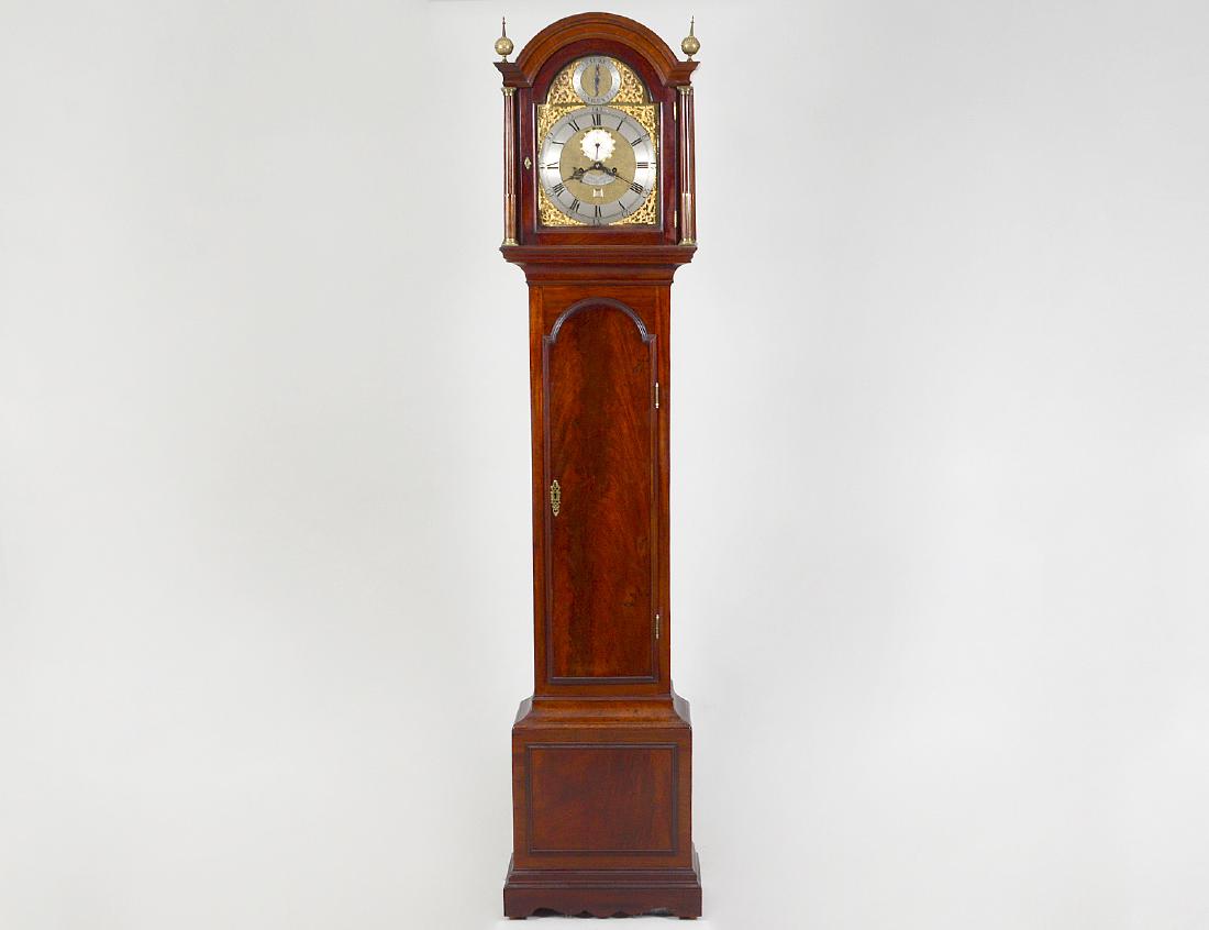 GEORGE III MAHOGANY TALL CASE CLOCK (1 of 8)