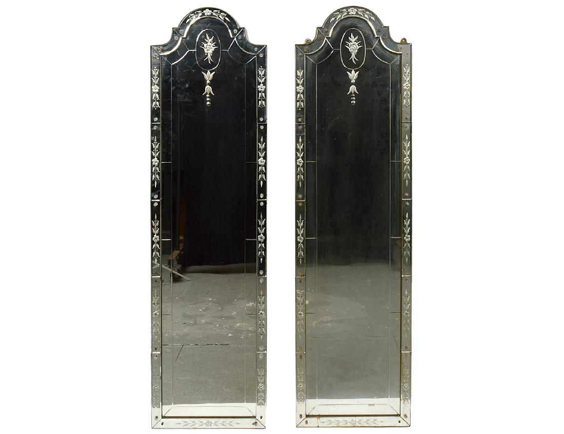 PAIR OF VENETIAN MIRROR-FRAMED MIRRORS (1 of 2)