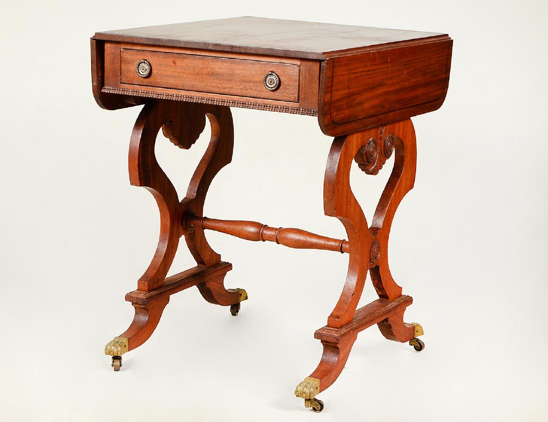 AMERICAN LATE CLASSICAL MAHOGANY SOFA TABLE (1 of 4)