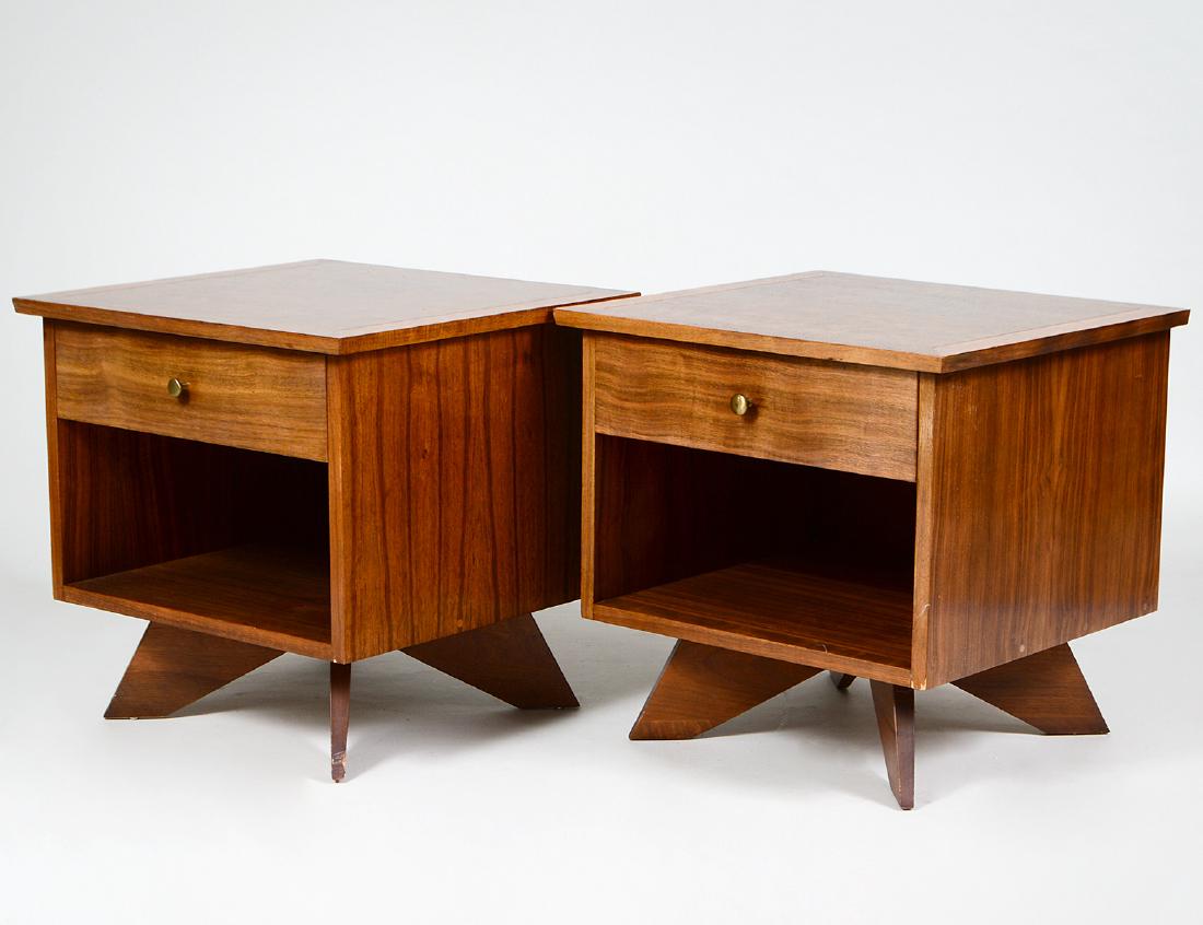 PAIR OF NAKASHIMA EAST INDIAN LAUREL “SUNDRA”BEDSIDE (1 of 5)