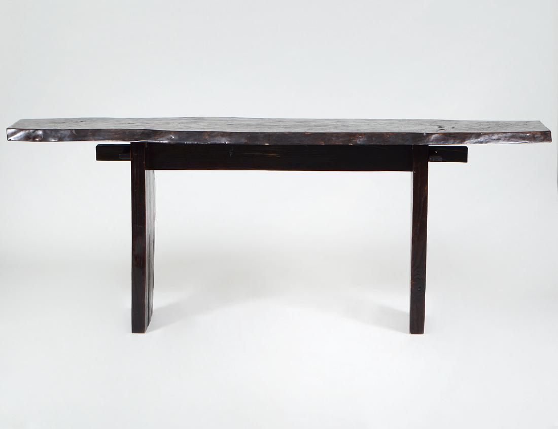 CONTEMPORARY STAINED WOOD SIDE TABLE (1 of 7)