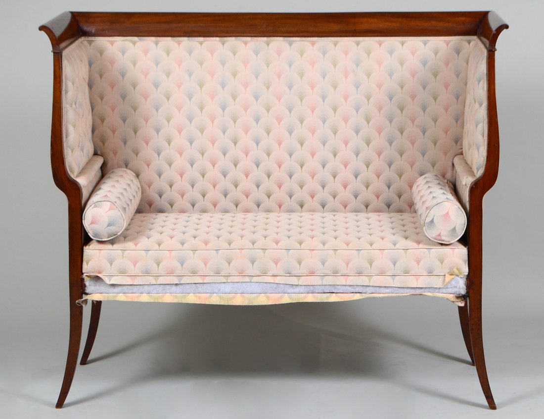 EDWARDIAN MAHOGANY HALL SEAT (1 of 4)