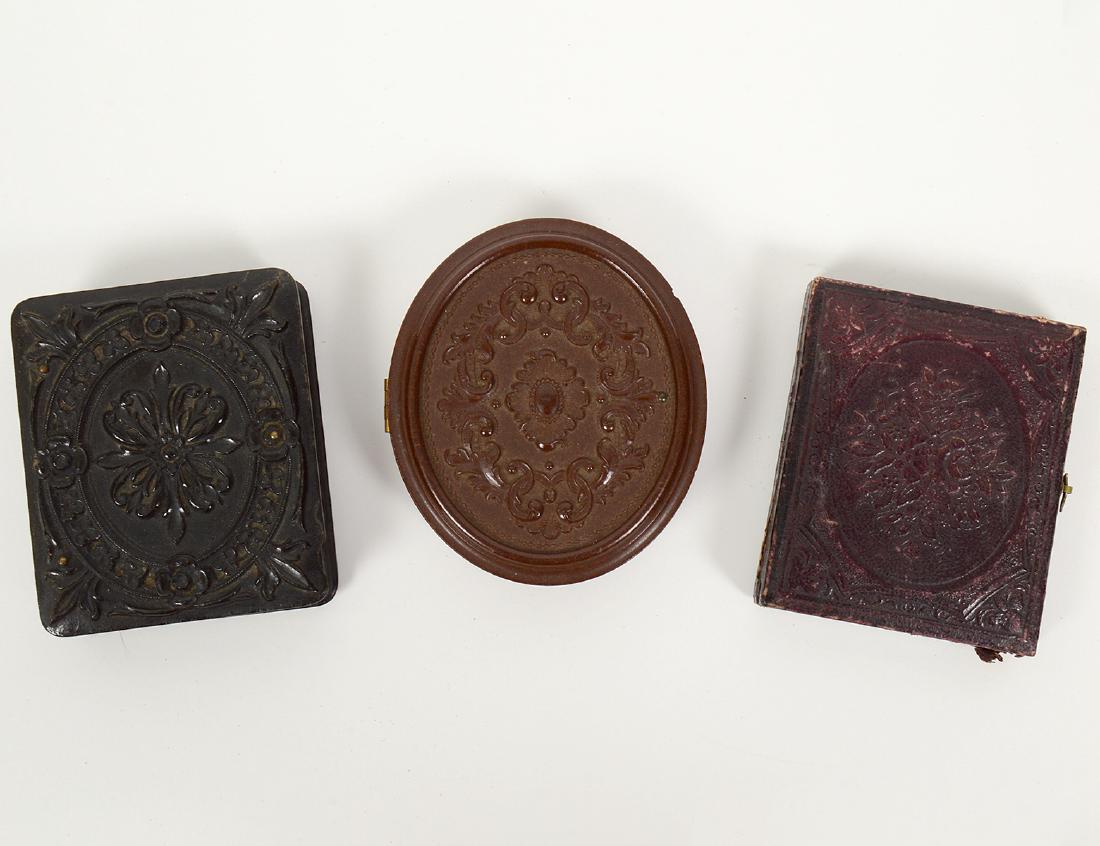 THREE EARLY PHOTOGRAPHS IN CASES (1 of 4)