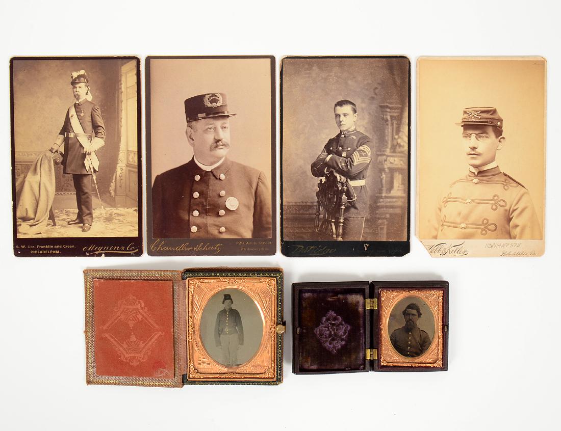 FOUR MILITARY CABINET CARDS (1 of 4)