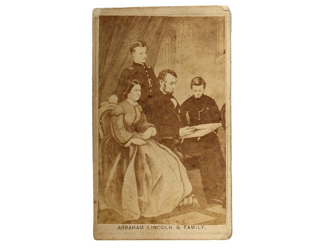 ABRAHAM LINCOLN AND FAMILY CDV (1 of 3)