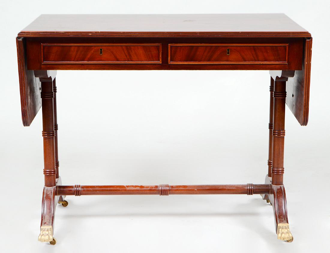 REGENCY STYLE MAHOGANY SOFA TABLE (1 of 5)