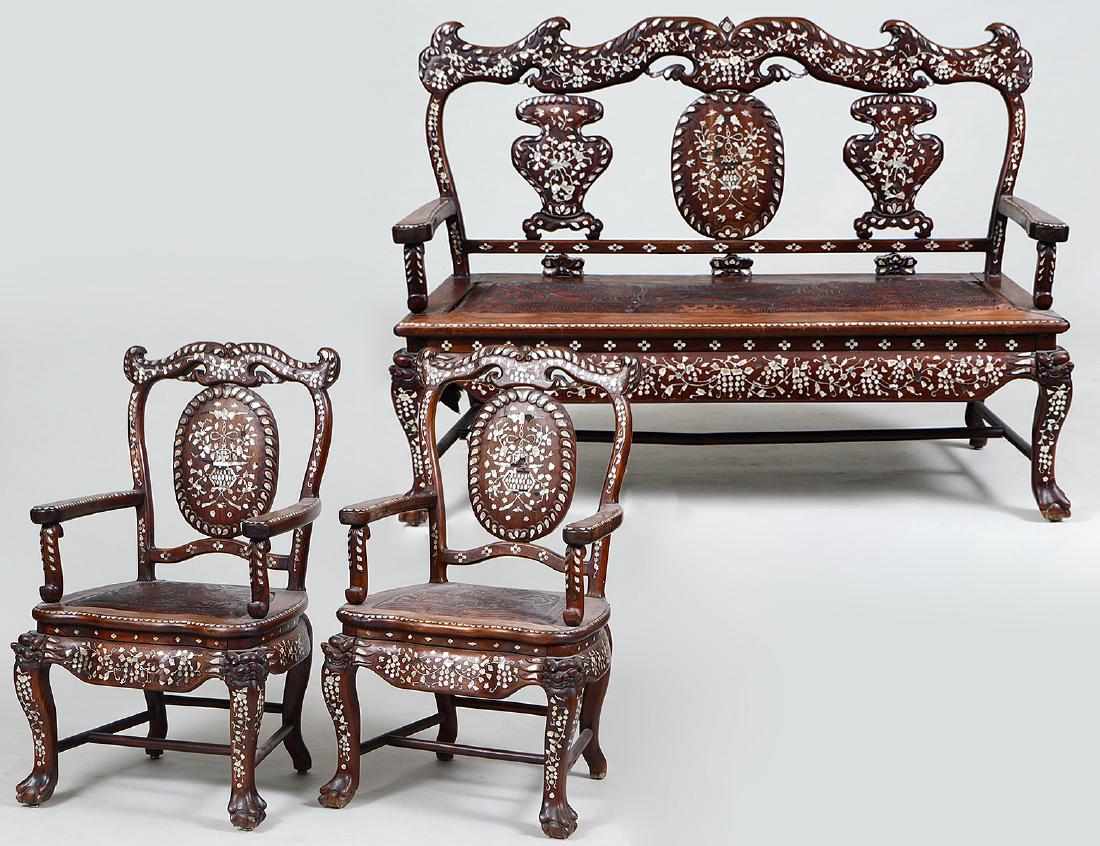 SUITE OF CHINESE-EXPORT HARDWOOD SEAT FURNITURE (1 of 15)
