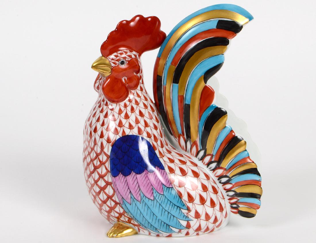 LARGE HEREND PORCELAIN ROOSTER (1 of 3)