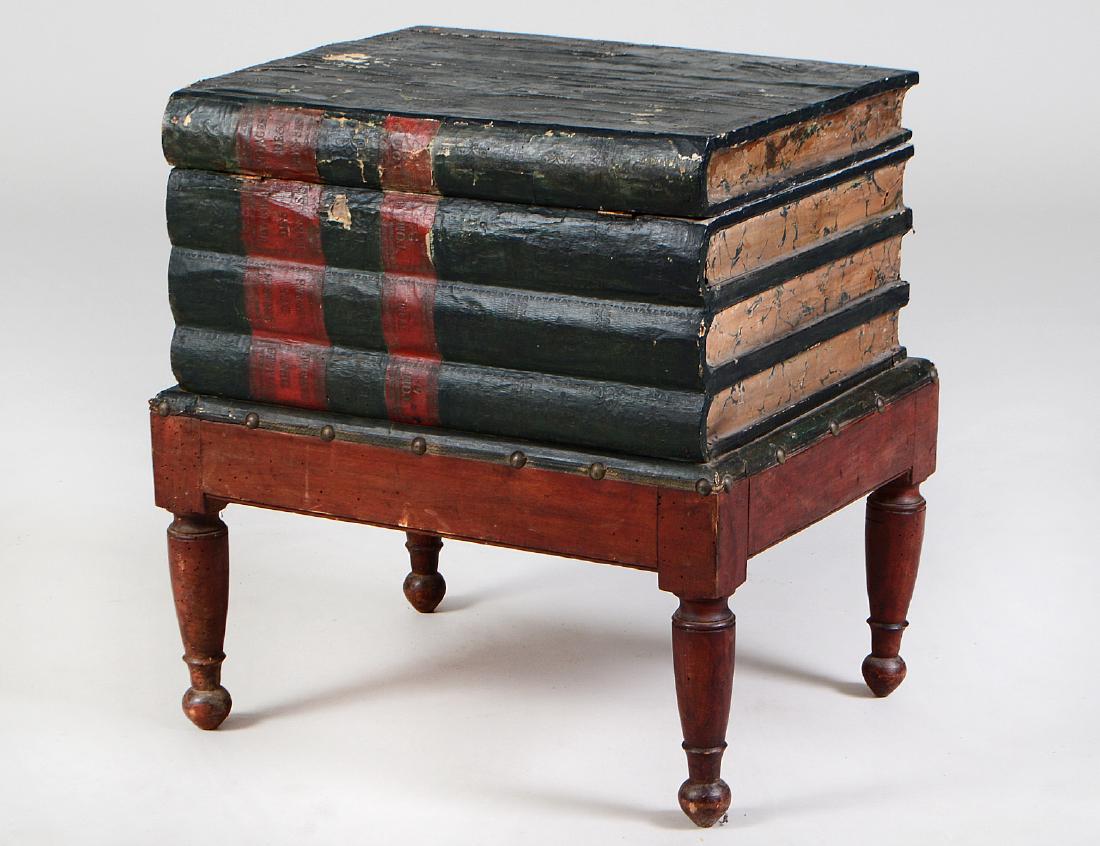 VICTORIAN PAINTED WOOD BOOK TABLE (1 of 5)