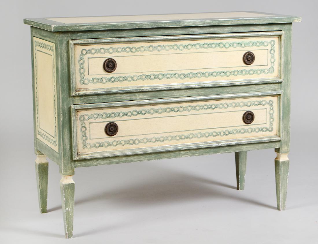 NEOCLASSICAL STYLE PAINTED CHEST OF DRAWERS (1 of 5)