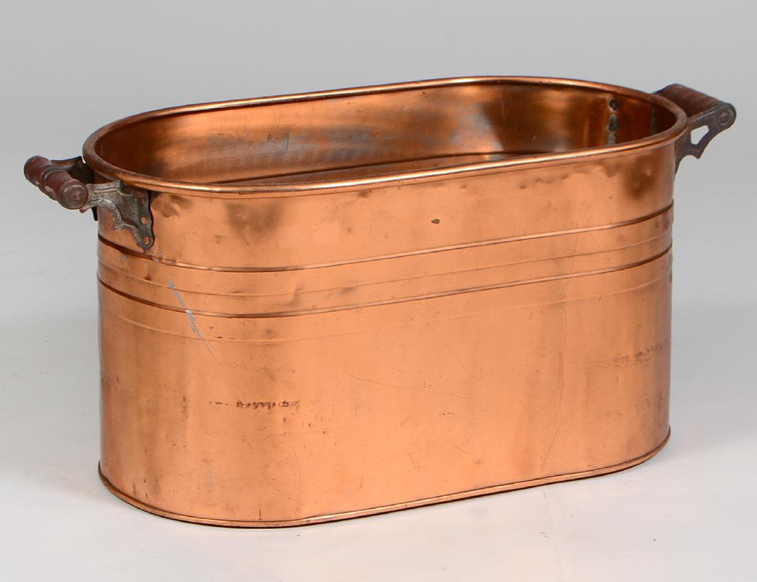 CONTINENTAL OVAL COPPER LOG BIN (1 of 3)