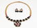14K GOLD, RUBY, SAPPHIRE & DIAMOND SUITE OF JEWELRY