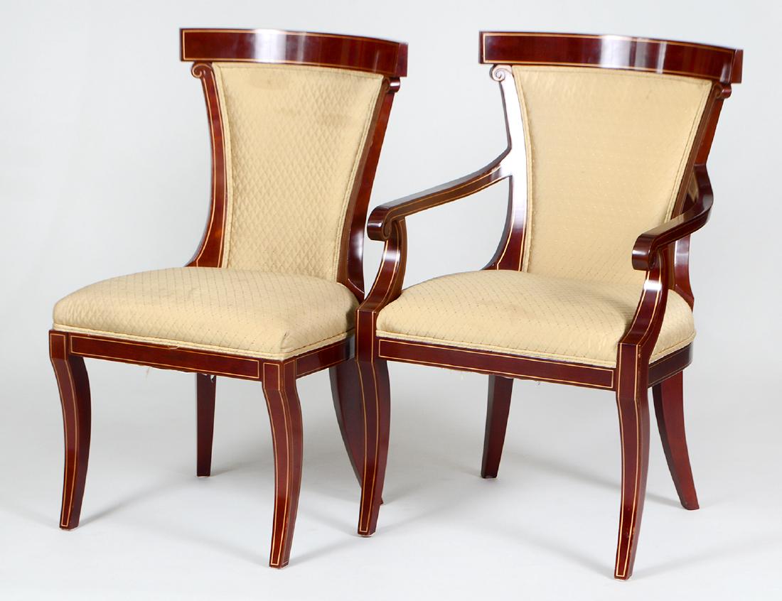 SET OF EIGHT NEO-CLASSICAL STYLE MAHOGANY CHAIRS (1 of 3)
