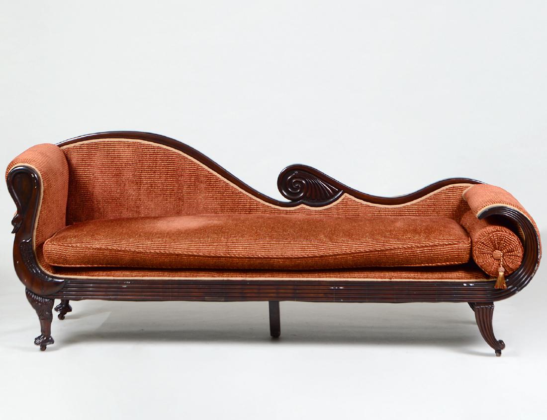 AMERICAN EMPIRE STYLE MAHOGANY SETTEE (1 of 5)