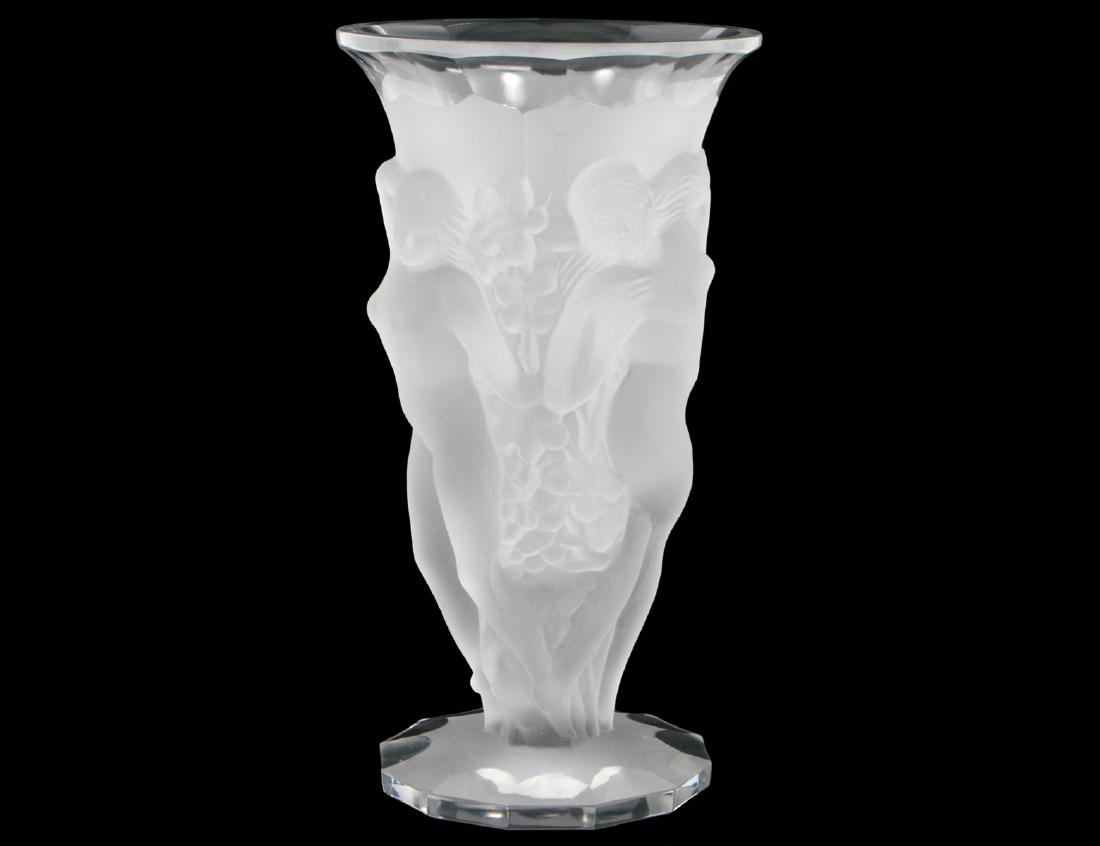LALIQUE “THREE GRACES” FROSTED GLASS VASE (1 of 3)