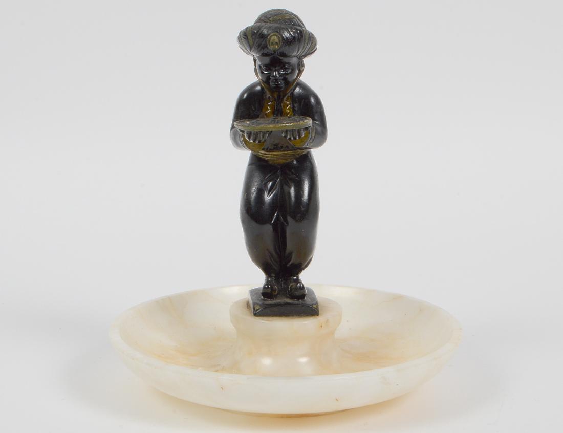 GERMAN BRONZE AND MARBLE ASH RECEIVER (1 of 3)