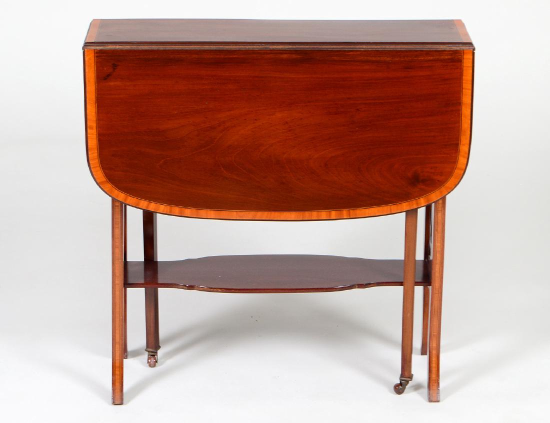 EDWARDIAN INLAID MAHOGANY SUNDERLAND TABLE (1 of 4)