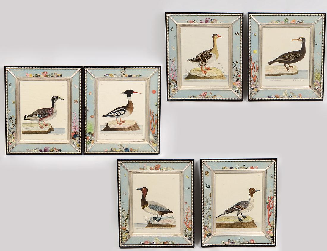 GROUP OF SIX ENGLISH ANTIQUE HAND COLORED ENGRAVINGS OF (1 of 10)