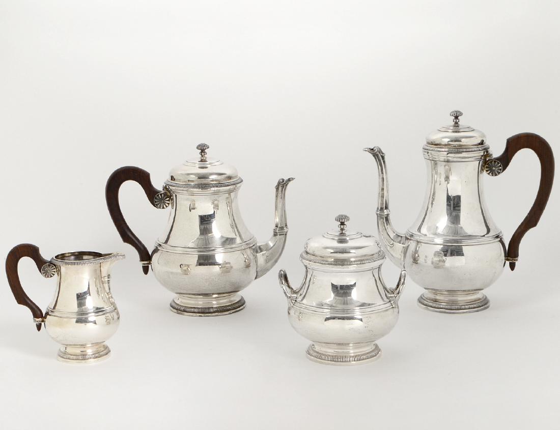 PUIFORCAT FOUR-PIECE SILVER PLATE TEA SERVICE (1 of 3)