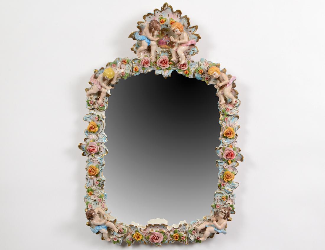 GERMAN PORCELAIN MIRROR (1 of 7)