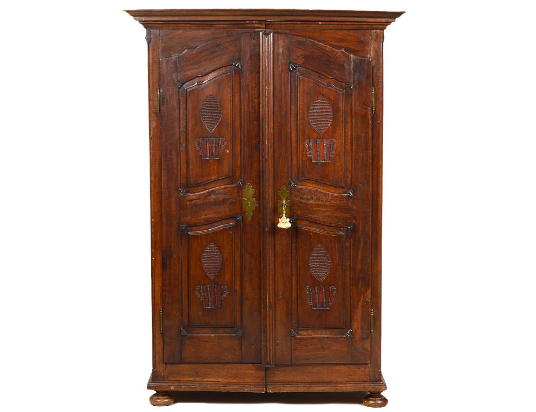 FRENCH PROVINCIAL WALNUT ARMOIRE (1 of 9)