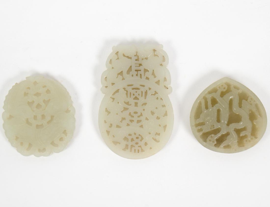 THREE CHINESE JADE PLAQUES (1 of 8)