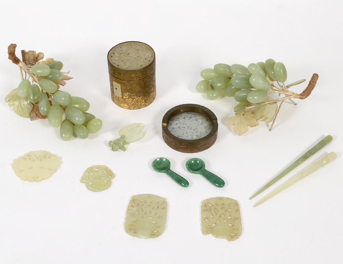 GROUP OF MISCELLANEOUS CHINESE JADE OBJECTS (1 of 7)